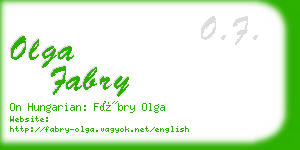 olga fabry business card